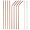 Kitcheniva 8PCS 10.5" Stainless Steel Ultra Long Metal Cocktail Straw And 2 Cleaner Brush